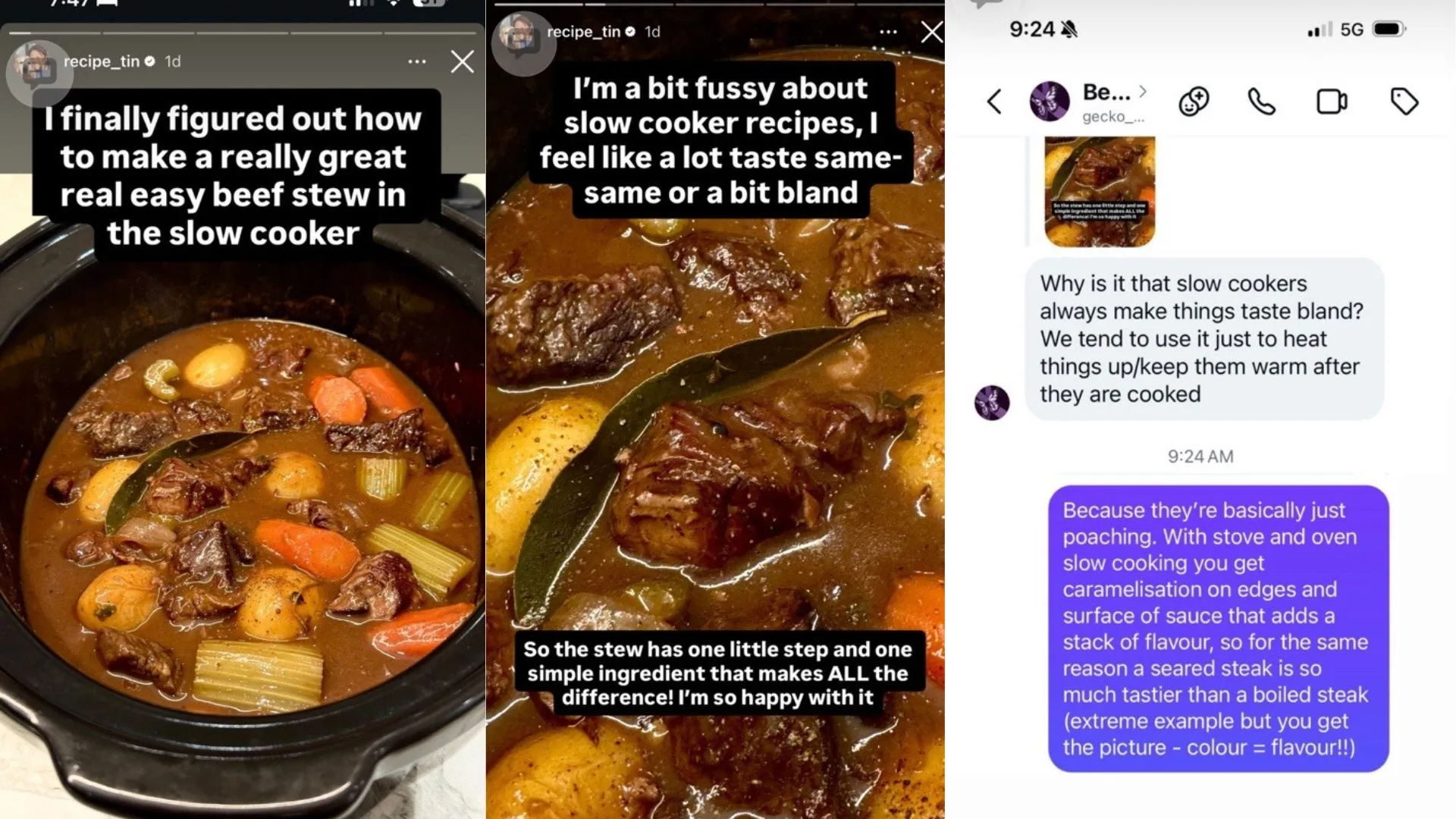 Recipe Tin eats instagram story sloowcooker beef