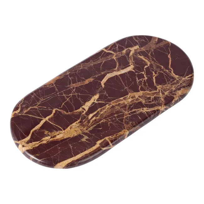 Red Marble Decor Tray