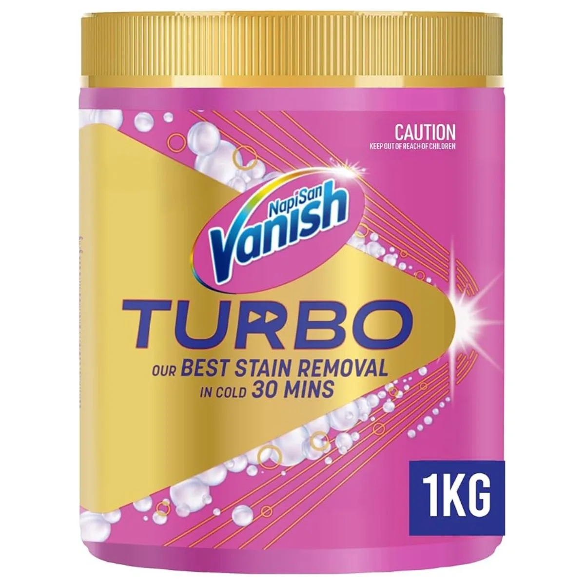 vanish turbo used to clean tough stains with cold water