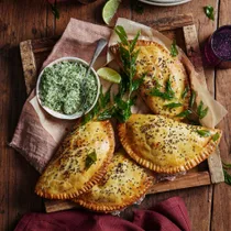 Vegie curry hand pies you can make ahead, freeze, and bake anytime