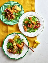 Colin Fassnidge’s squid, pea and broad bean salad