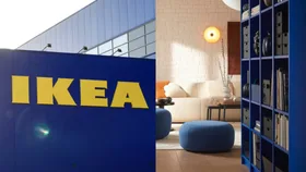 ikea billy bookcase in blue