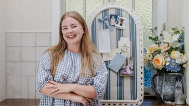 Upcycle an old mirror frame into a noticeboard with Brooke Styles