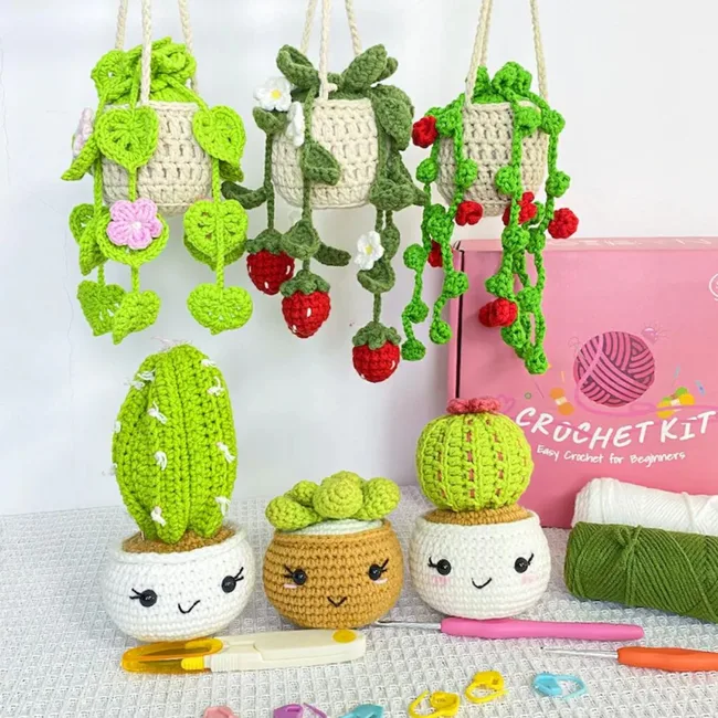hanging plant crochet kit