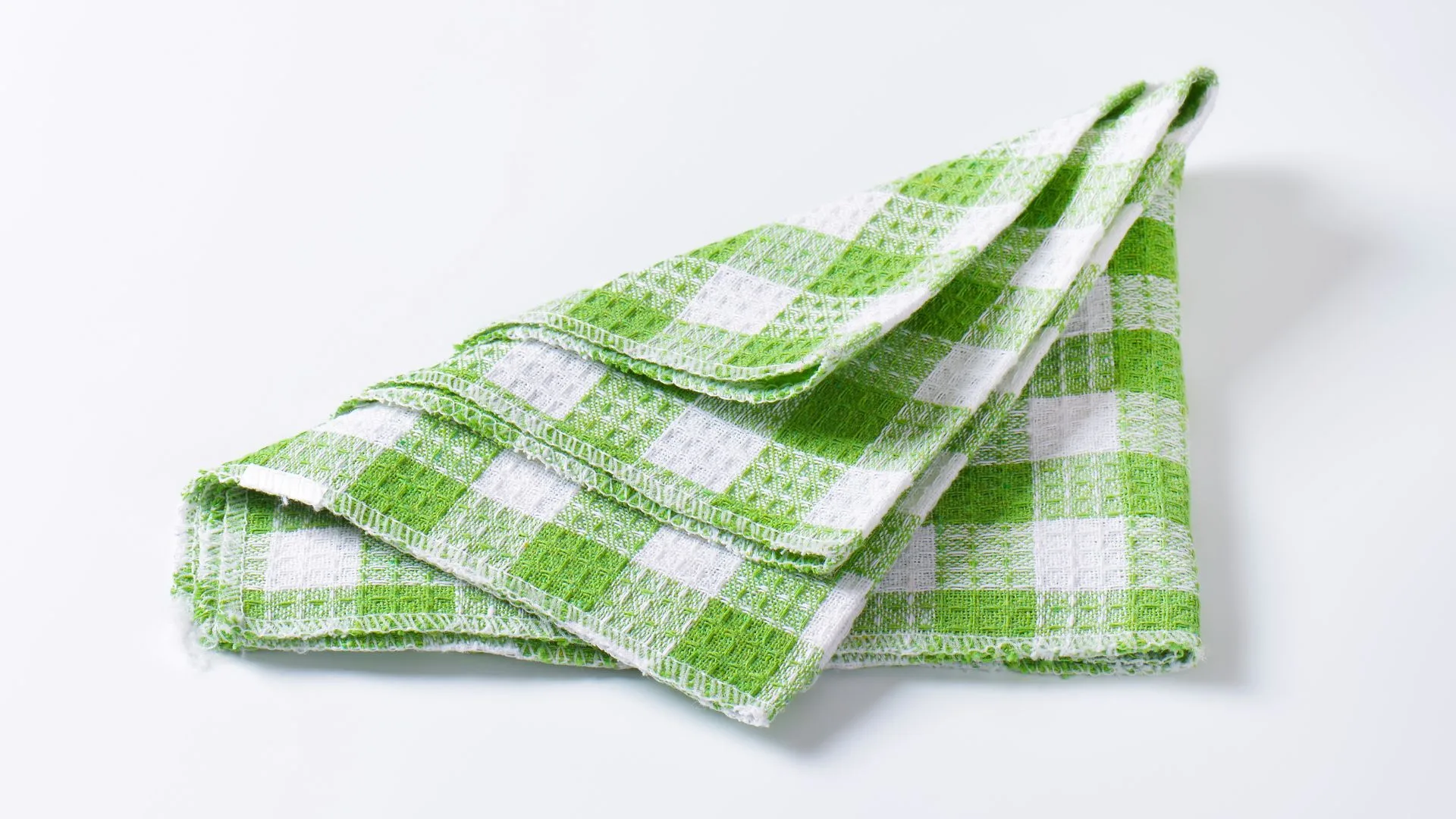 Green checkered tea towel