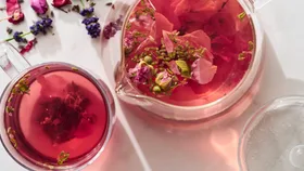 Brew yourself a homemade lavender and rose tea