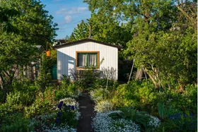 flower filled garden home