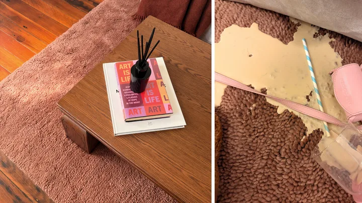 I spilt an entire iced latte on this Double Studios wool rug –  here’s what happened