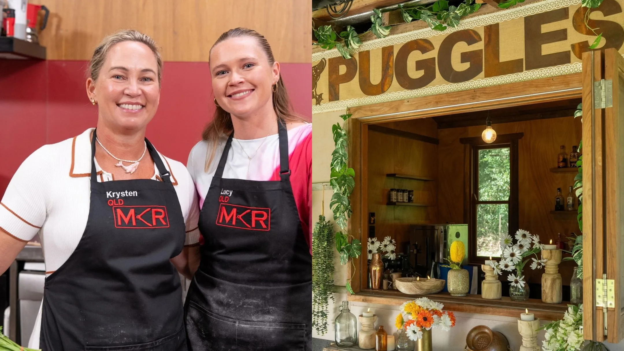 Kysten and Lucy cooking in the kitchen for the puggles restaurant.