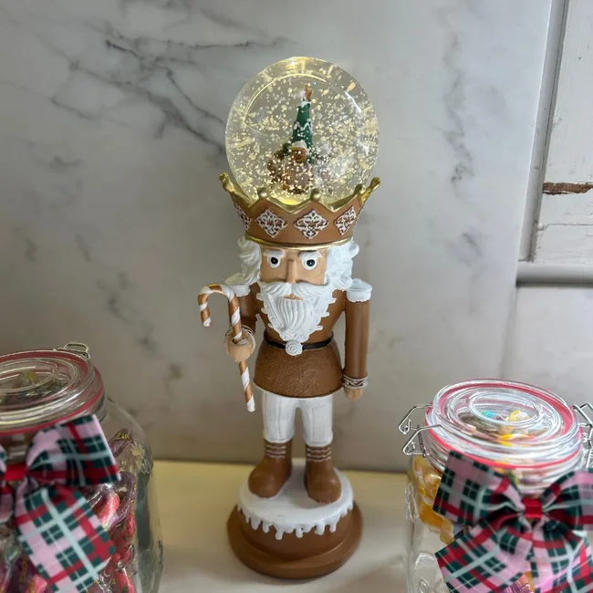 nut cracker snow globe