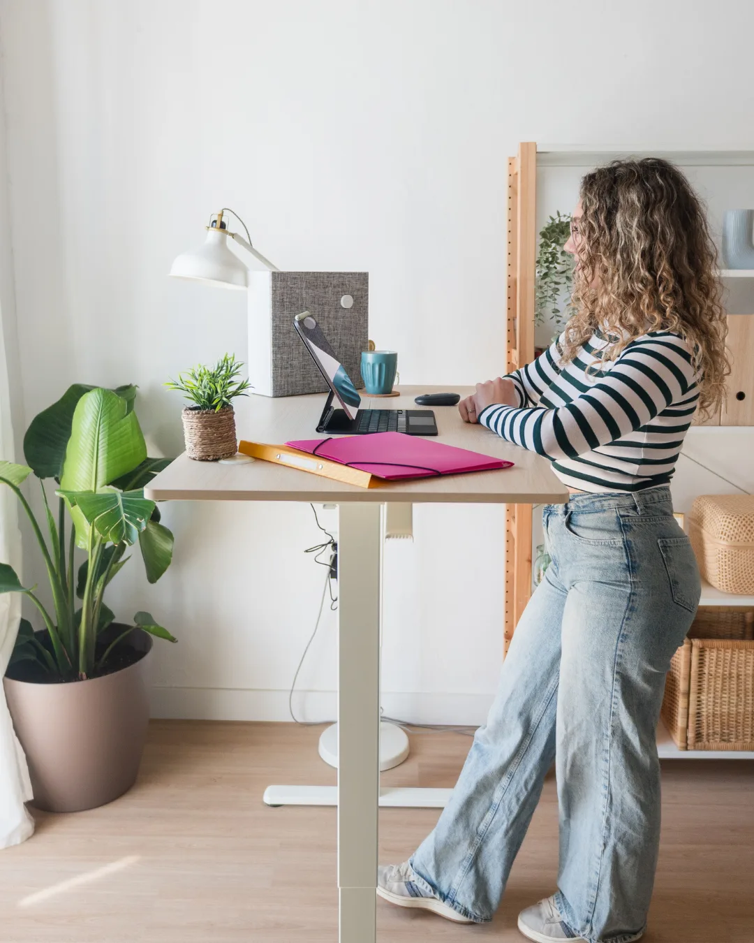 Sit Stand Desk Being Used at Home + Best Standing Desks 2026