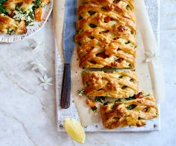 Make a spanakopita and pumpkin plait from scratch