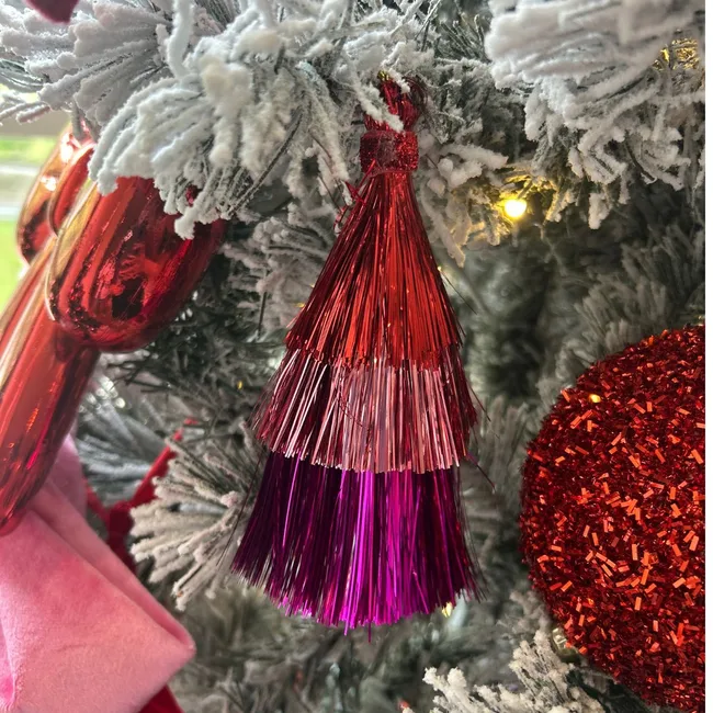 tinsel christmas decoration
