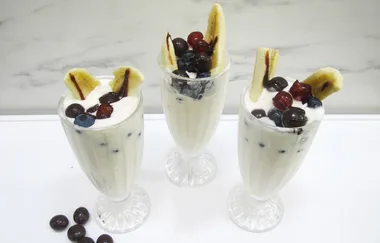 Macadamia choc-nut sundae