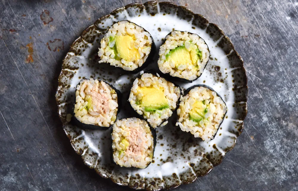 7. Brown rice sushi