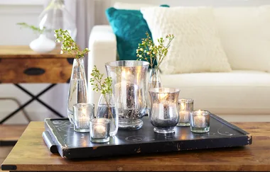 How to make mirror-effect candle holders
