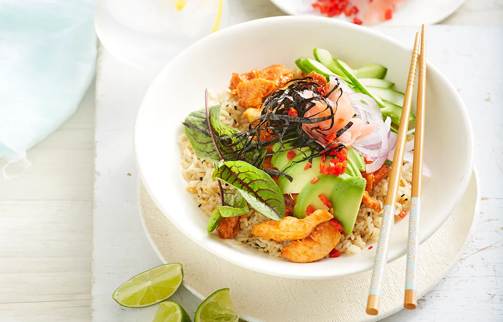 Chicken sushi bowl Recipe | Better Homes & Gardens Australia
