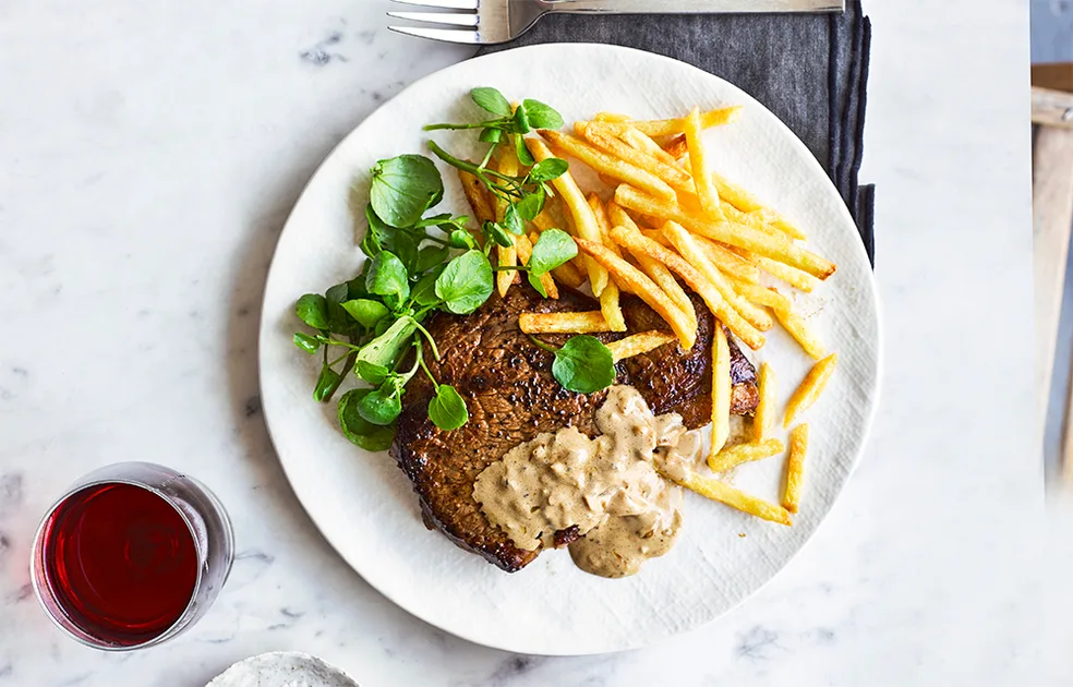 Steak with creamy peppercorn sauce Recipe | Better Homes & Gardens Australia