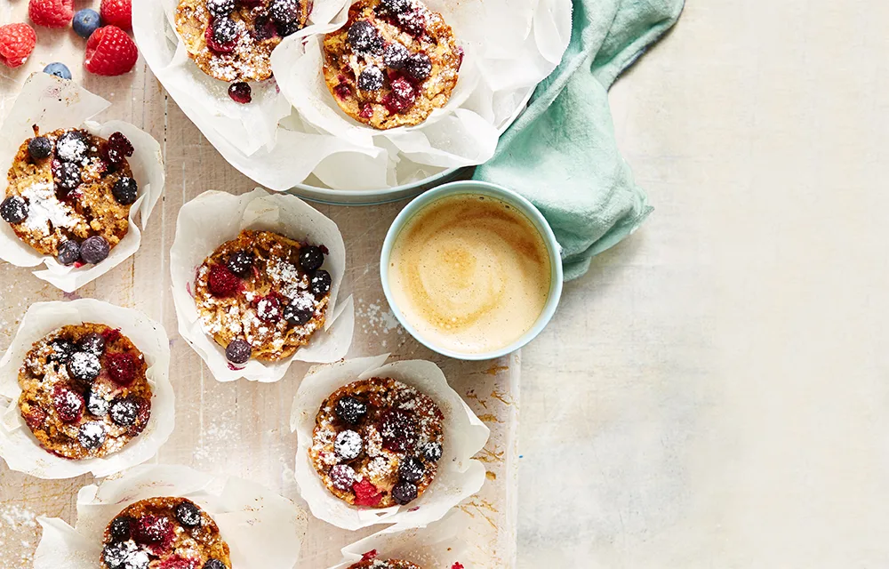 Gluten-free apple, berry and sultana muffins