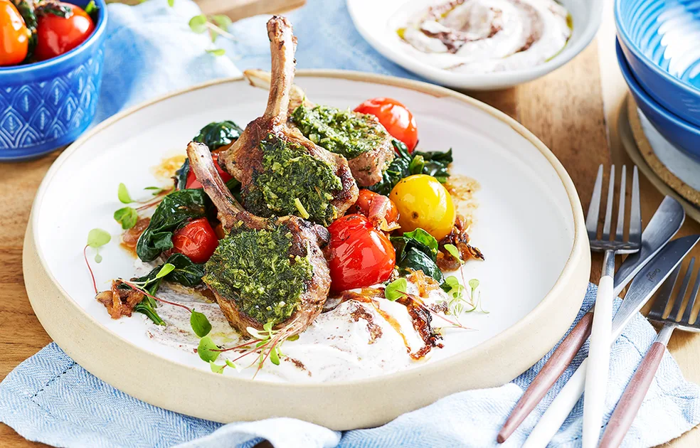 Grilled lamb cutlets with preserved lemon and mint Recipe | Better Homes & Gardens Australia