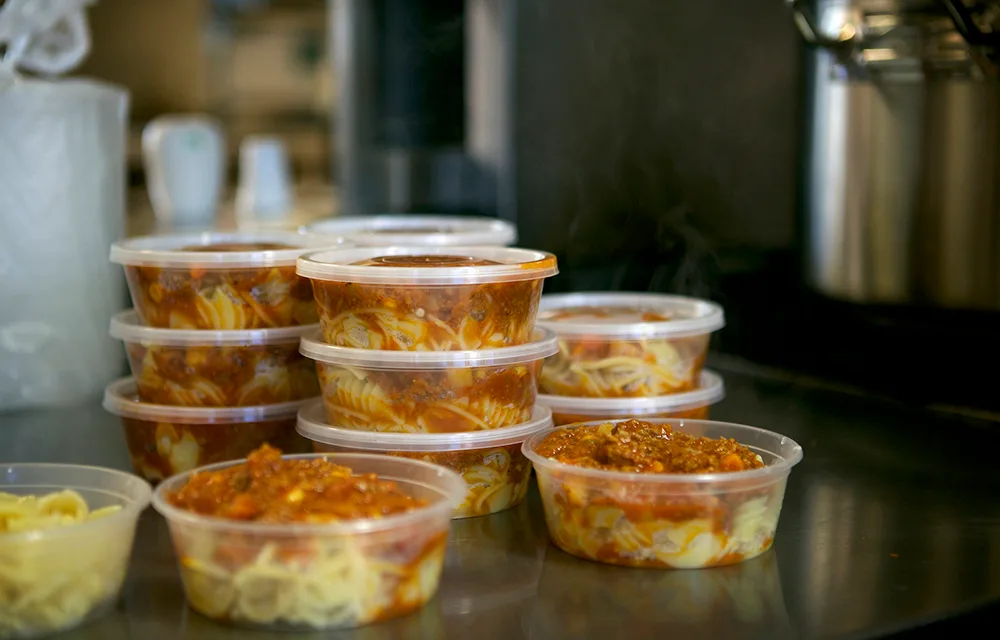 Plastic takeaway containers