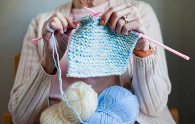 Knit blankets for rhinos and other baby animals