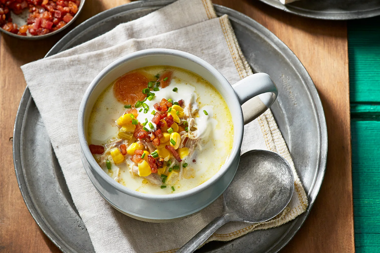 Chicken and sweet corn soup