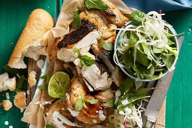 Lime and green chilli besser chicken