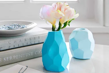 How to make a geometric clay vase