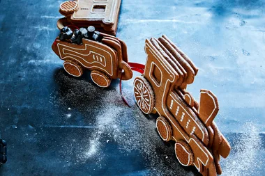 Salted butterscotch gingerbread train