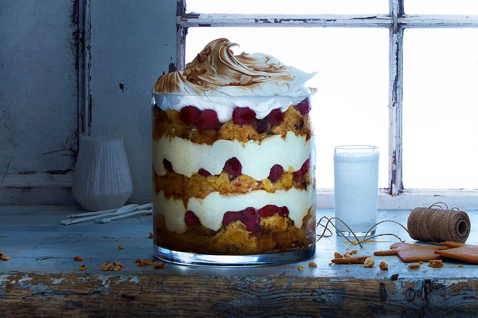 Panettone and eggnog trifle with scorched meringue Recipe | Better Homes & Gardens Australia
