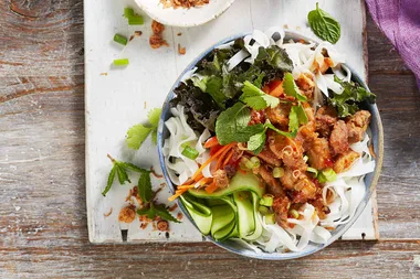 Crispy fried pork bowl