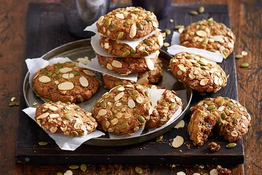 Date, oat and almond biscuits