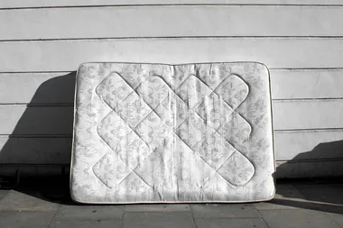 Reddit user turns old mattress into a couch for $100