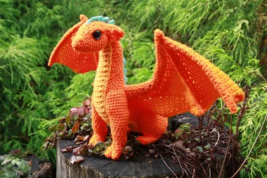 Crochet fans will love this dragon pattern