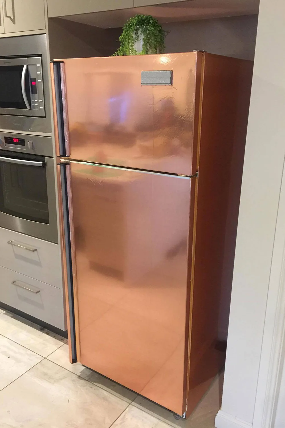 Rose gold fridge