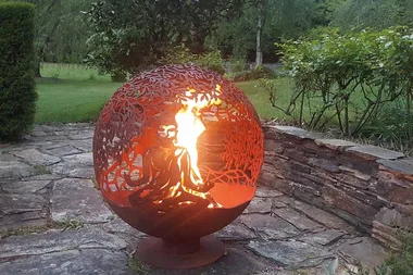 Amazing artist creating unique fire pits