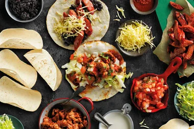 Black Bean Chicken Chorizo Tacos