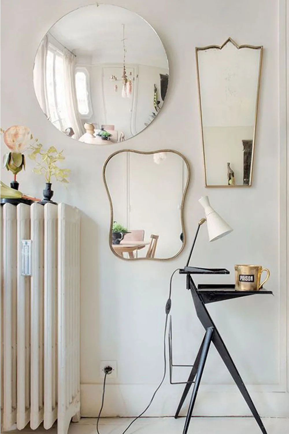 Vintage mirror wall