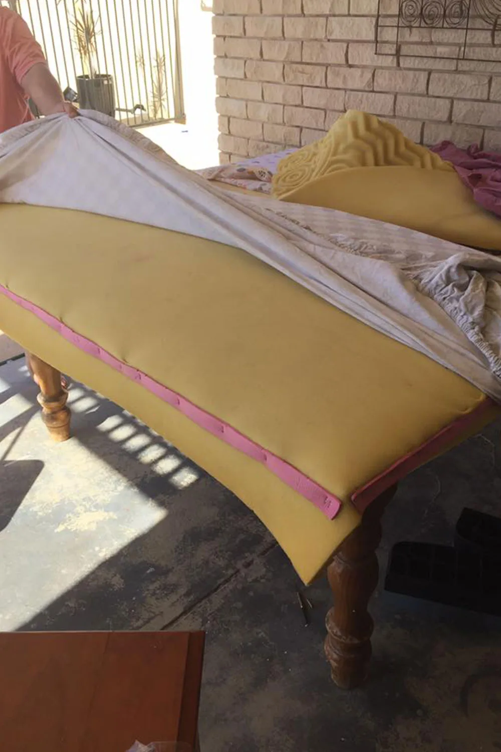 DIY upholstered bedhead