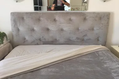 Kmart mum’s upholstered bedhead hack cost $14