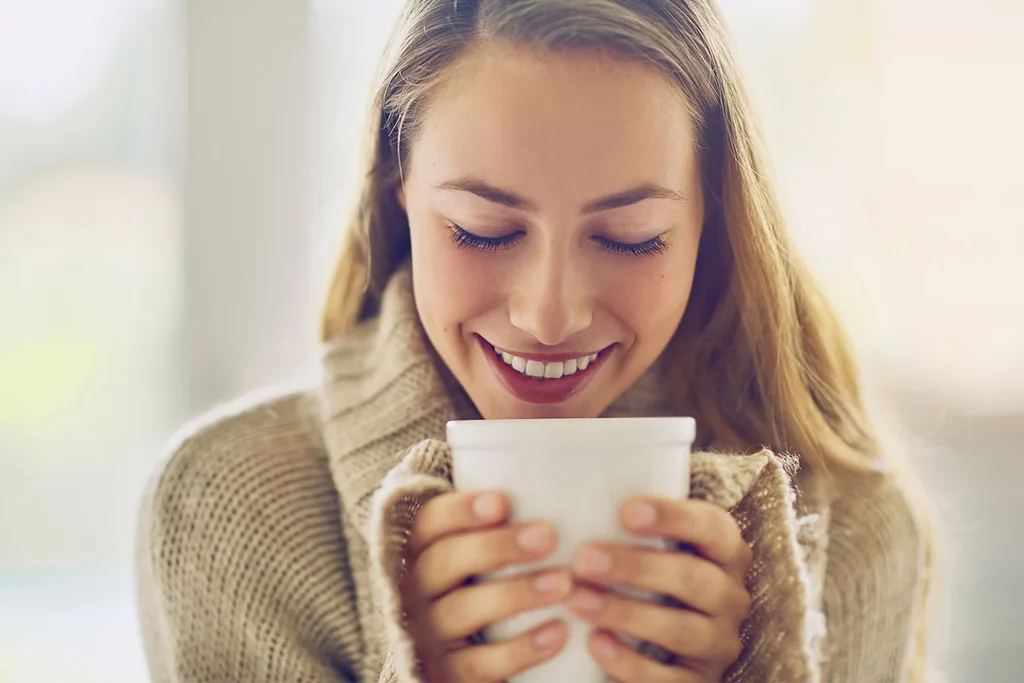 Woman drinking coffee