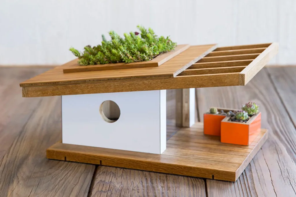 Modernist bird house