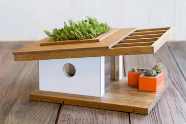 Modernist bird house