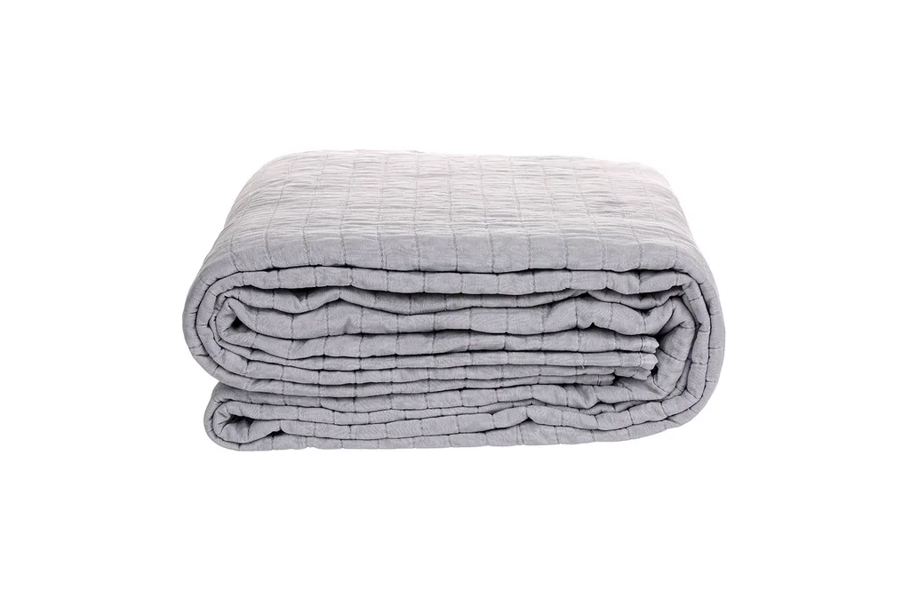 Big W grey coverlet
