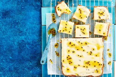 Easy peasy passionfruit slice