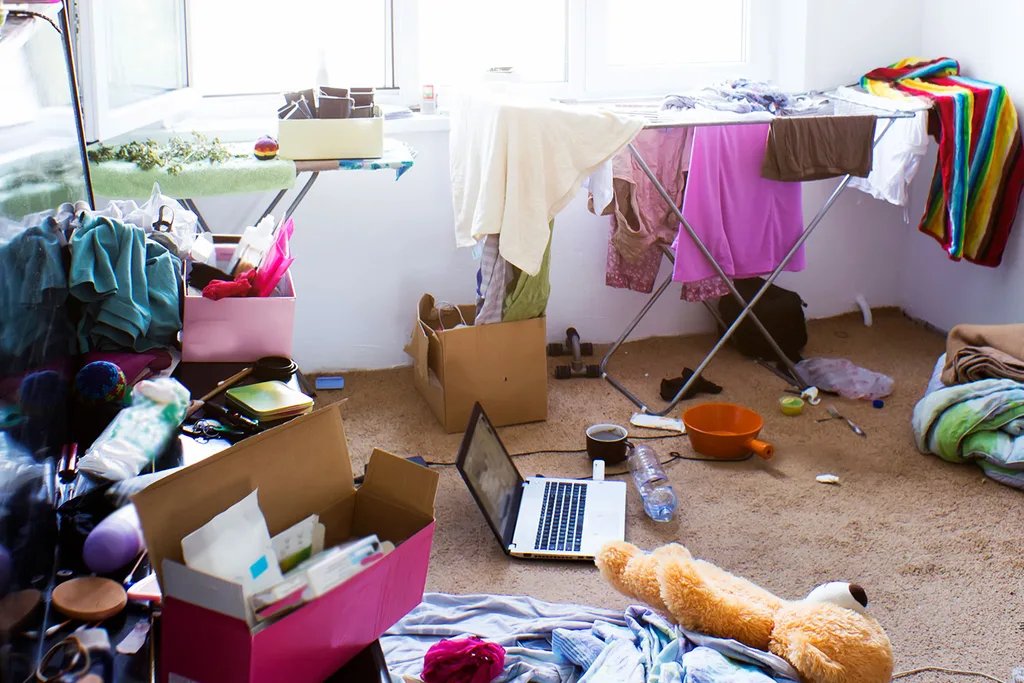 Messy bedroom