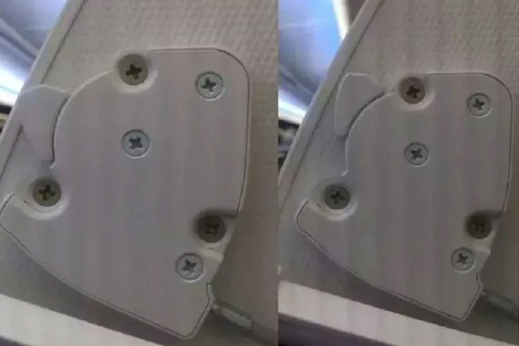 Secret lock on overhead compartment