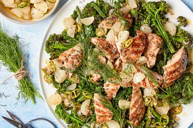 Fennel spiced barbecue chicken salad
