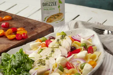 Italian Salad Bowl with Basil Pesto